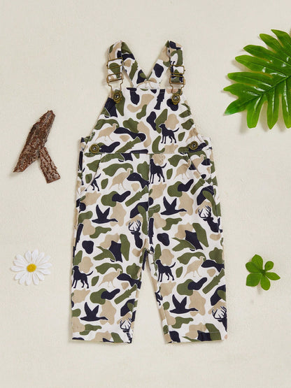 Toddler Baby Boy Duck Deer Hunting Suspender Pants Corduroy Bib Overalls Little Hunter Fall Winter Outfits