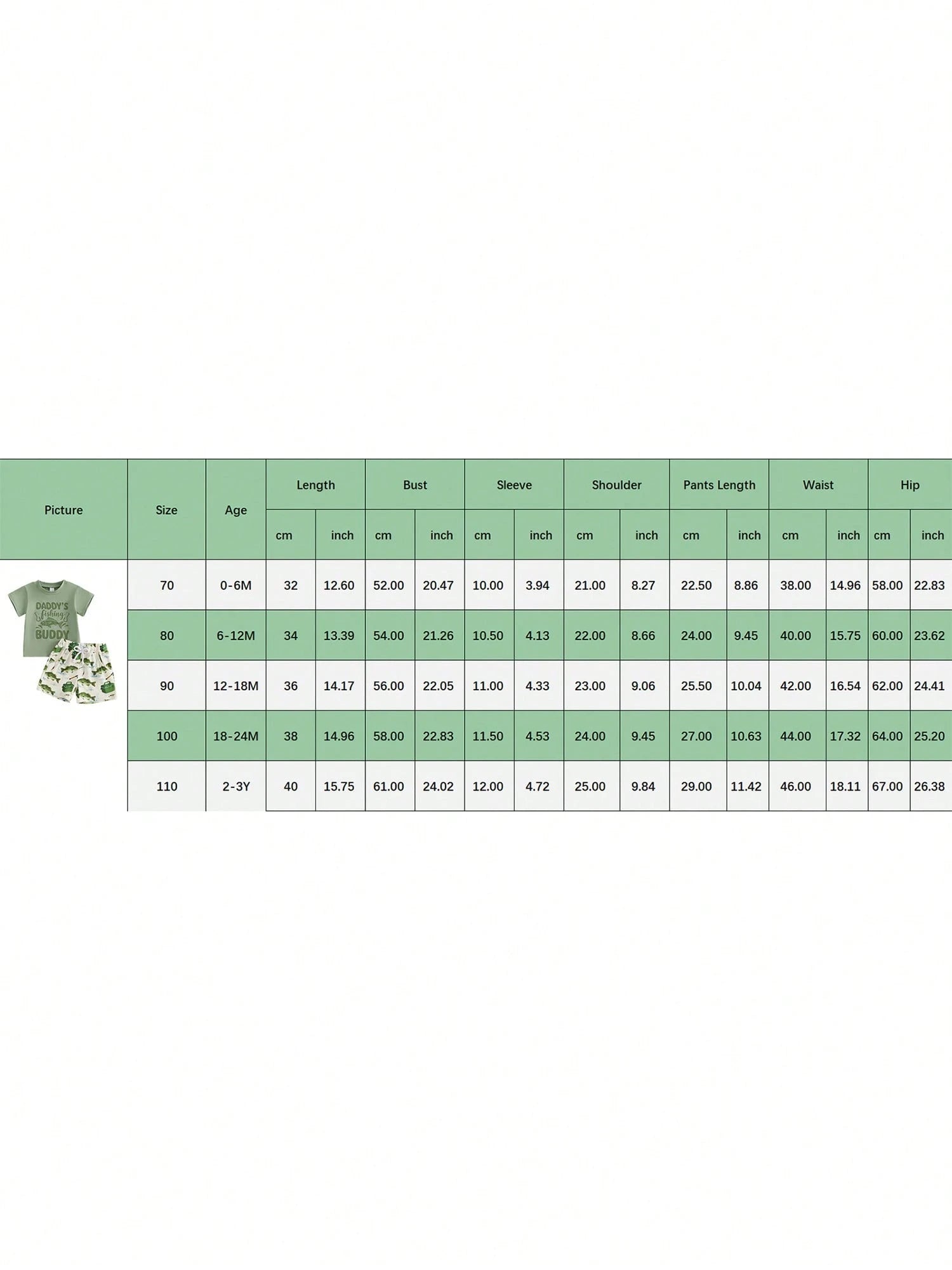 Toddler Infant Newborn Baby Boy Clothes Set 0-3T 2 Piece Summer Short Sleeve Crew Neck T Shirt Shorts Outfit Fishing Daddy's Fishing Buddy Print Daily Casual Wear