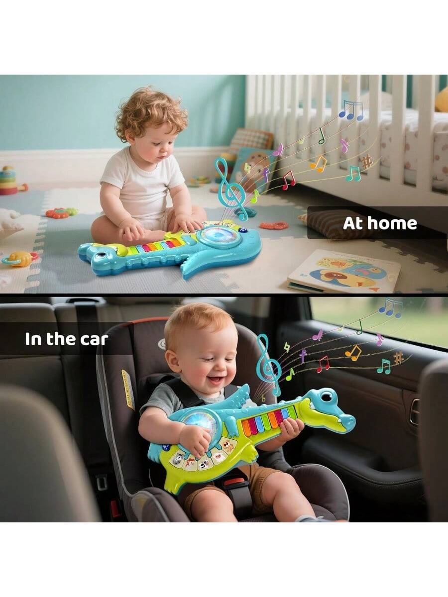 Toddler Toys For 1 Year Old Boy Gift: Baby Girl Musical Toys 12-18 Months, Educational Piano Guitar With Animals And Sounds, First Birthday Gifts