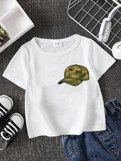 Toddler White Short Sleeve T-Shirt Got Too Silly Double Side Cartoon Police Goose Jail Funny Cute Casual Kids Soft Baby Tee