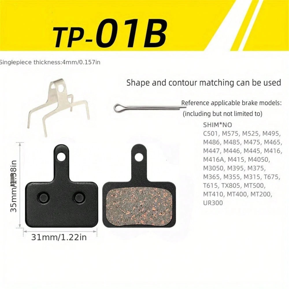 TOOPRE Semi-Metallic Bicycle Disc Brake Pads- Black Copper Fiber, Compatible With M355 And M446 Brake Discs, High-Quality Mountain Bike Brake Pads, Providing Smooth Braking Force| Durable Brake Pads