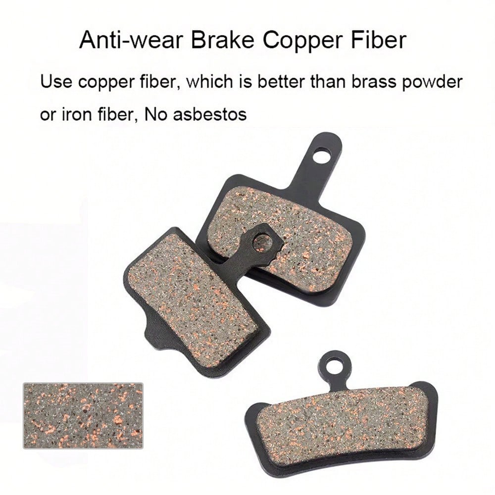 TOOPRE Semi-Metallic Bicycle Disc Brake Pads- Black Copper Fiber, Compatible With M355 And M446 Brake Discs, High-Quality Mountain Bike Brake Pads, Providing Smooth Braking Force| Durable Brake Pads
