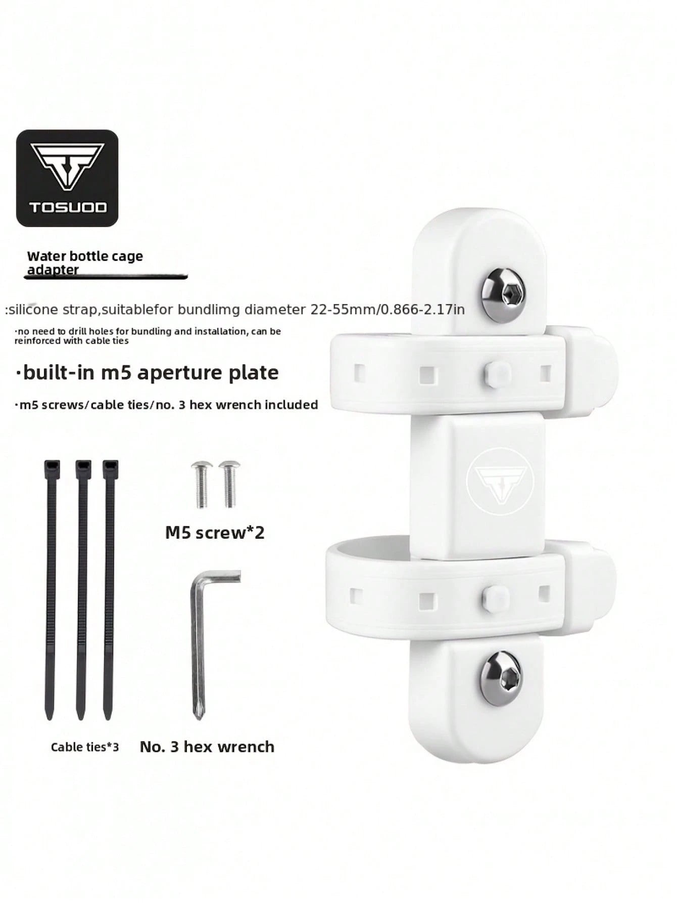 TOSUOD 1 Set Bicycle Water Bottle Cage Base Adapter Bracket, Suitable For Mountain Bike And Road Bike, Cycling Gear, Cycling Gift, Ideal Choice For Cycling