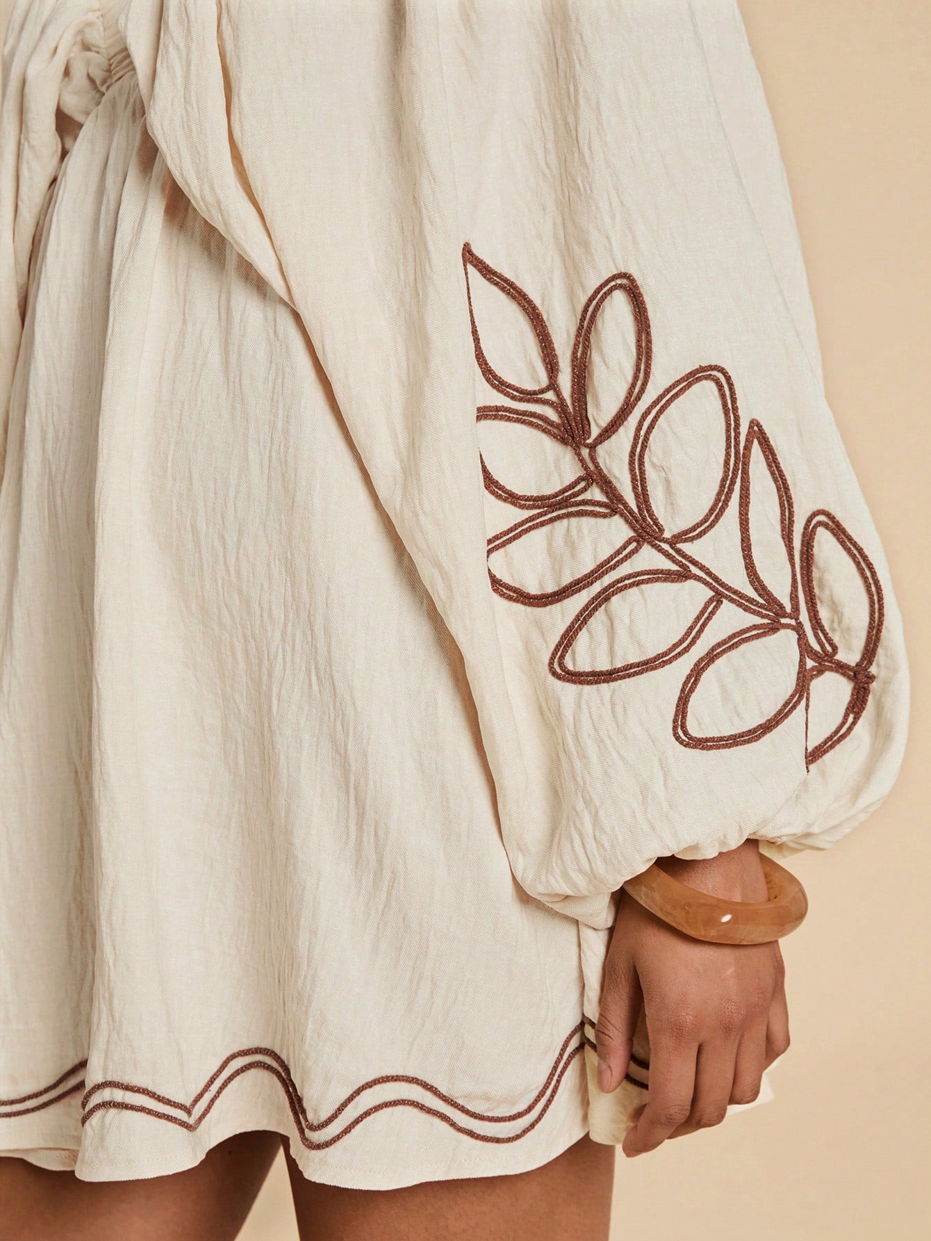 Travachic Embroidered Contrast Color Dress For Women,Brown Striped,Summer,Boho,Holiday,Vacation,Holiday Elegant Floral White Casual Summer Sun Dress,Bohemian Su