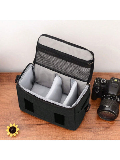 Travel Accessories 1pc Black DSLR Camera Bag Handbags Nylon Shoulder Bag Camera Case Portable For Nikon Canon DSLR Camera/Waterproof DSLR Camera Bag For Canon EOS R R10 R7 R6 R5 RP 250D 200D M200 M50