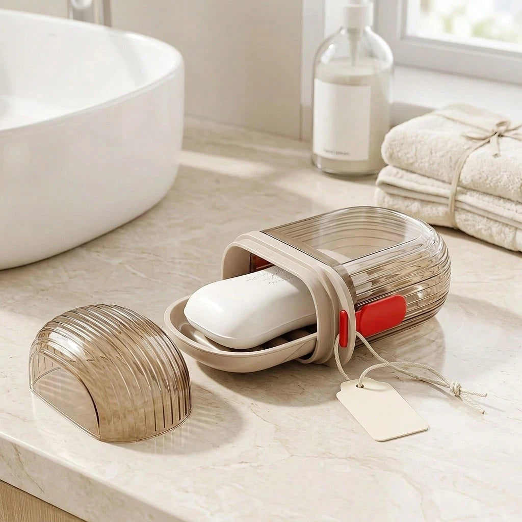 Travel Soap Dish,Leak-Proof Soap Dish With Lid, Portable Strip Soap Holder,Suitable For Travel,Bathroom, Shower, Gym, School, Camping, Vacation, Outdoor And Other Occasions. Bathroom Accessories,Schoo