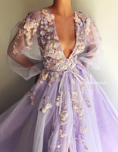 Tulle Long Evening Gown - Prom Dress