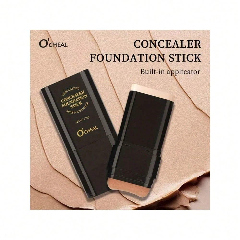 Two In One Waterproof Concealer Foundation Make-Up Stick- Sweat Proof, Effective Coverage Of Black Eye Circles, Natural Makeup, Multi-Color Options, Full Range Of Light Beige, Portable Design