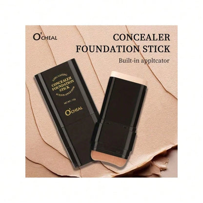 Two In One Waterproof Concealer Foundation Make-Up Stick- Sweat Proof, Effective Coverage Of Black Eye Circles, Natural Makeup, Multi-Color Options, Full Range Of Light Beige, Portable Design