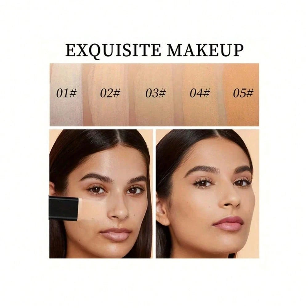 Two In One Waterproof Concealer Foundation Make-Up Stick- Sweat Proof, Effective Coverage Of Black Eye Circles, Natural Makeup, Multi-Color Options, Full Range Of Light Beige, Portable Design