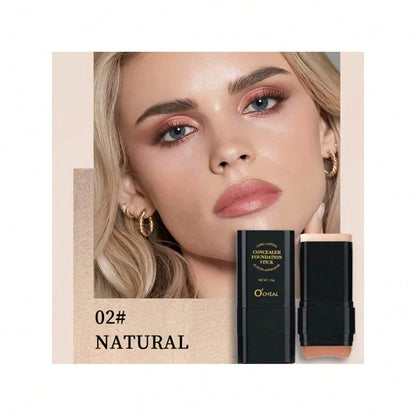 Two In One Waterproof Concealer Foundation Make-Up Stick- Sweat Proof, Effective Coverage Of Black Eye Circles, Natural Makeup, Multi-Color Options, Full Range Of Light Beige, Portable Design