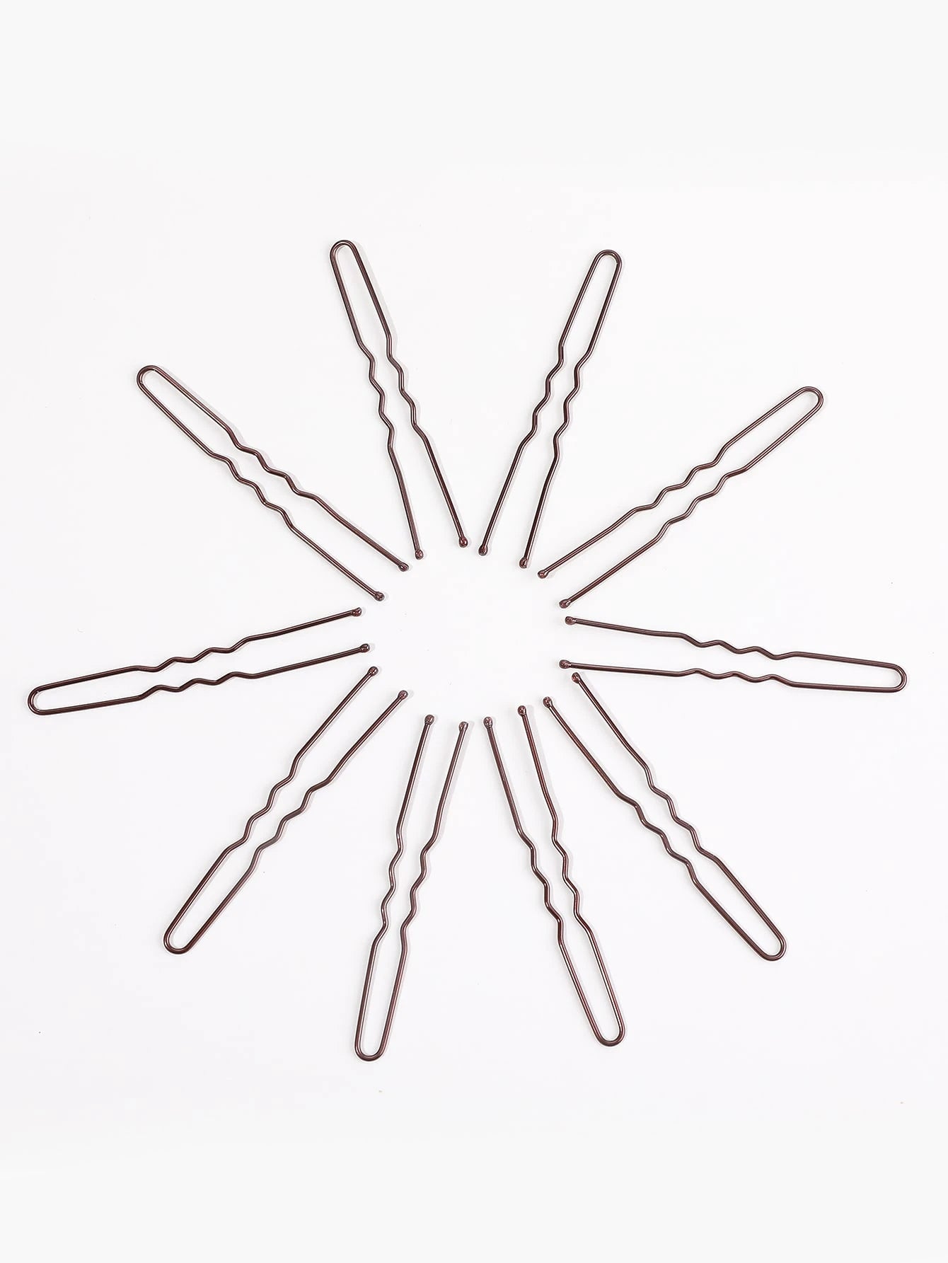 U Shaped Hair Pins, 100pcs Buns Waved U-Shaped Hair Pins For Updos With Box For Women Lady Girls Bobby Pins French Historical Hair Pin Hair Styling Pins Brown, 2.4 Inch, Hair Rollers, Heatless Curls