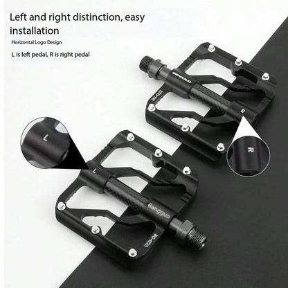 Ultra-Light Carbon Fiber 3-Bearing Bicycle Pedals, Mountain Bike Aluminum Alloy Anti-Slip Pedal, Cycling Accessories, 1 Pair