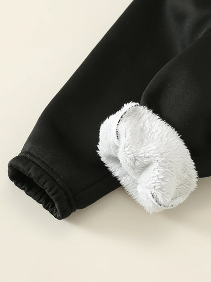 Unisex Baby Boy/Girl, Toddler 3pcs Autumn/Winter Fleece Thickened Jacket Set, Striped Sweatshirt And Corduroy Pants And Cotton Padded Vest, Baby Winter Clothes, Fleece, Thickened