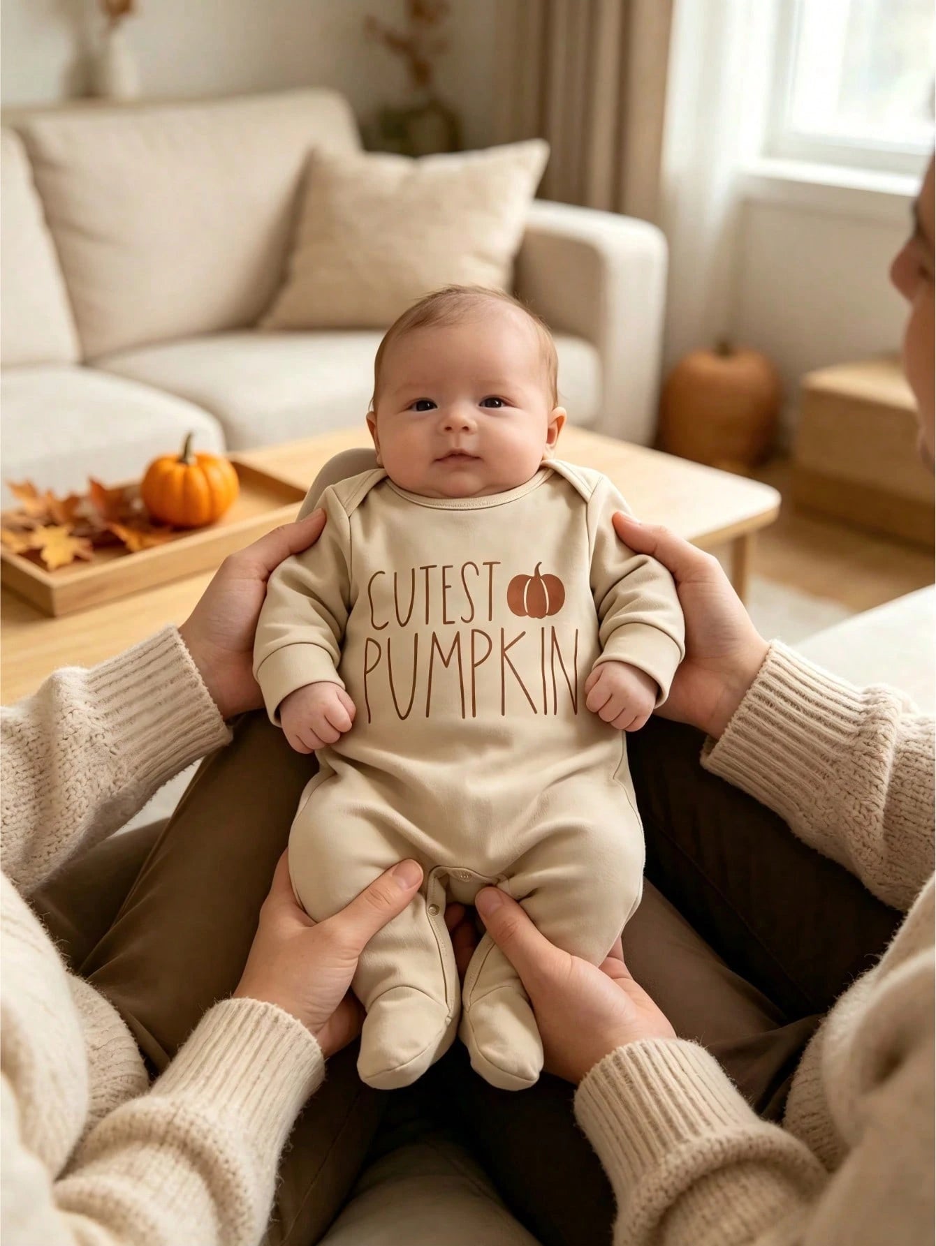 Unisex Baby Footed Romper Cutest Pumpkin Print Long Sleeve Fall Newborn Footie Jumpsuit Infant Halloween Autumn One Piece Outfit