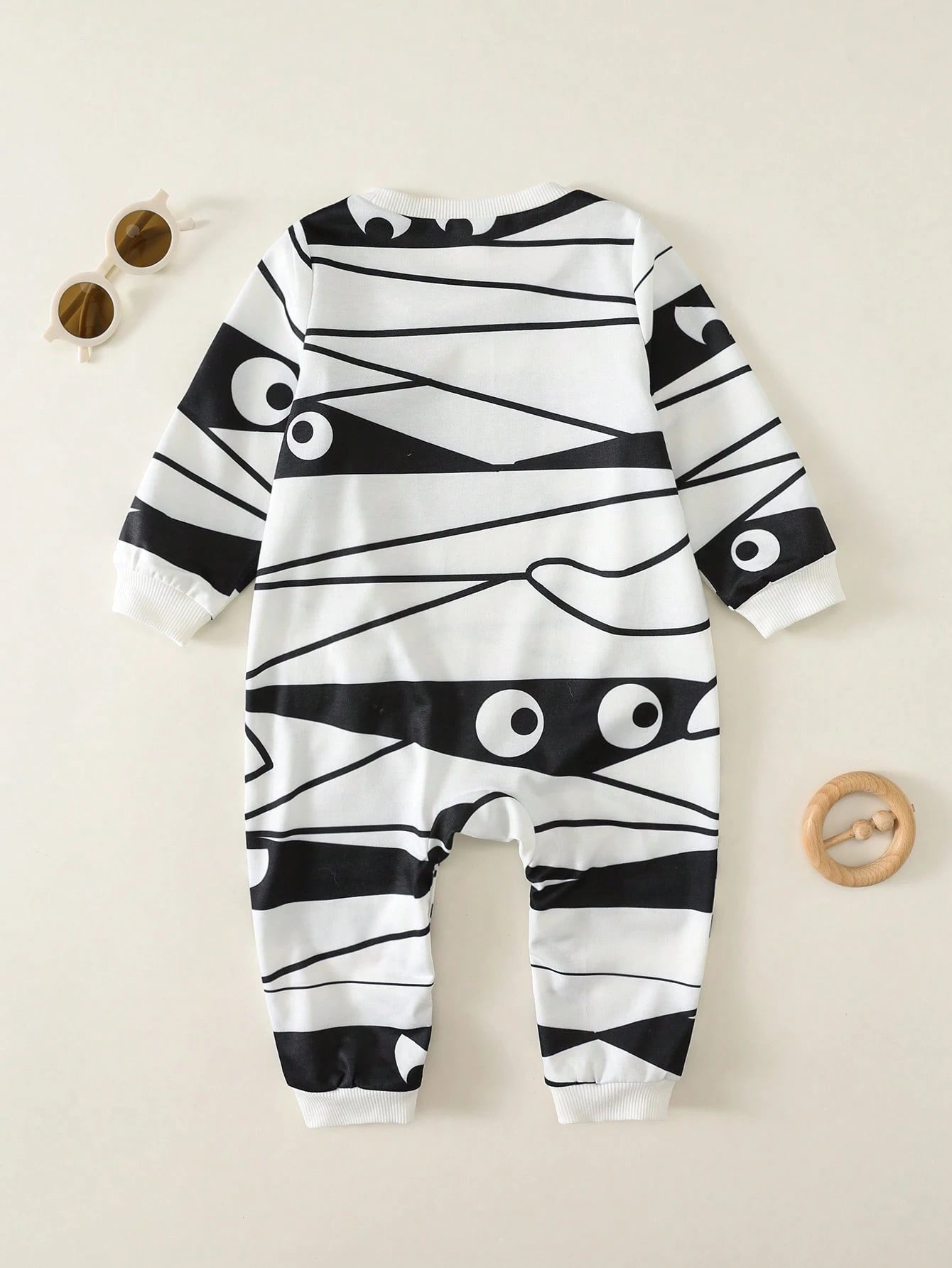 Unisex Newborn Baby Boy/Girl, Cute Mummy Pattern Long Sleeve Romper, Baby Rompers, Baby Winter Clothes, Halloween