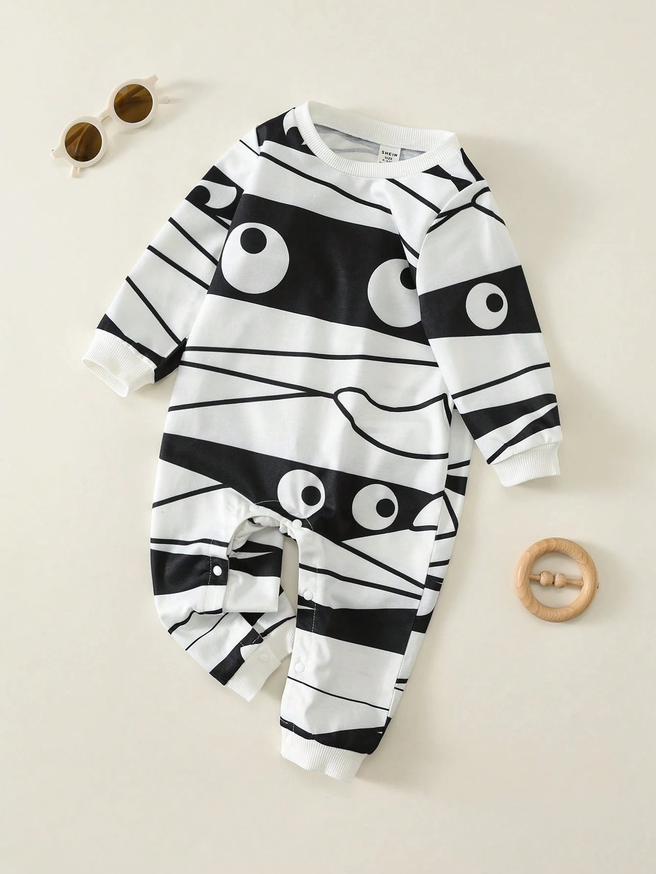 Unisex Newborn Baby Boy/Girl, Cute Mummy Pattern Long Sleeve Romper, Baby Rompers, Baby Winter Clothes, Halloween