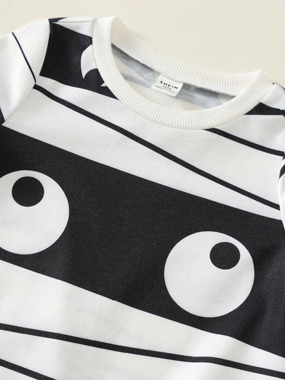Unisex Newborn Baby Boy/Girl, Cute Mummy Pattern Long Sleeve Romper, Baby Rompers, Baby Winter Clothes, Halloween