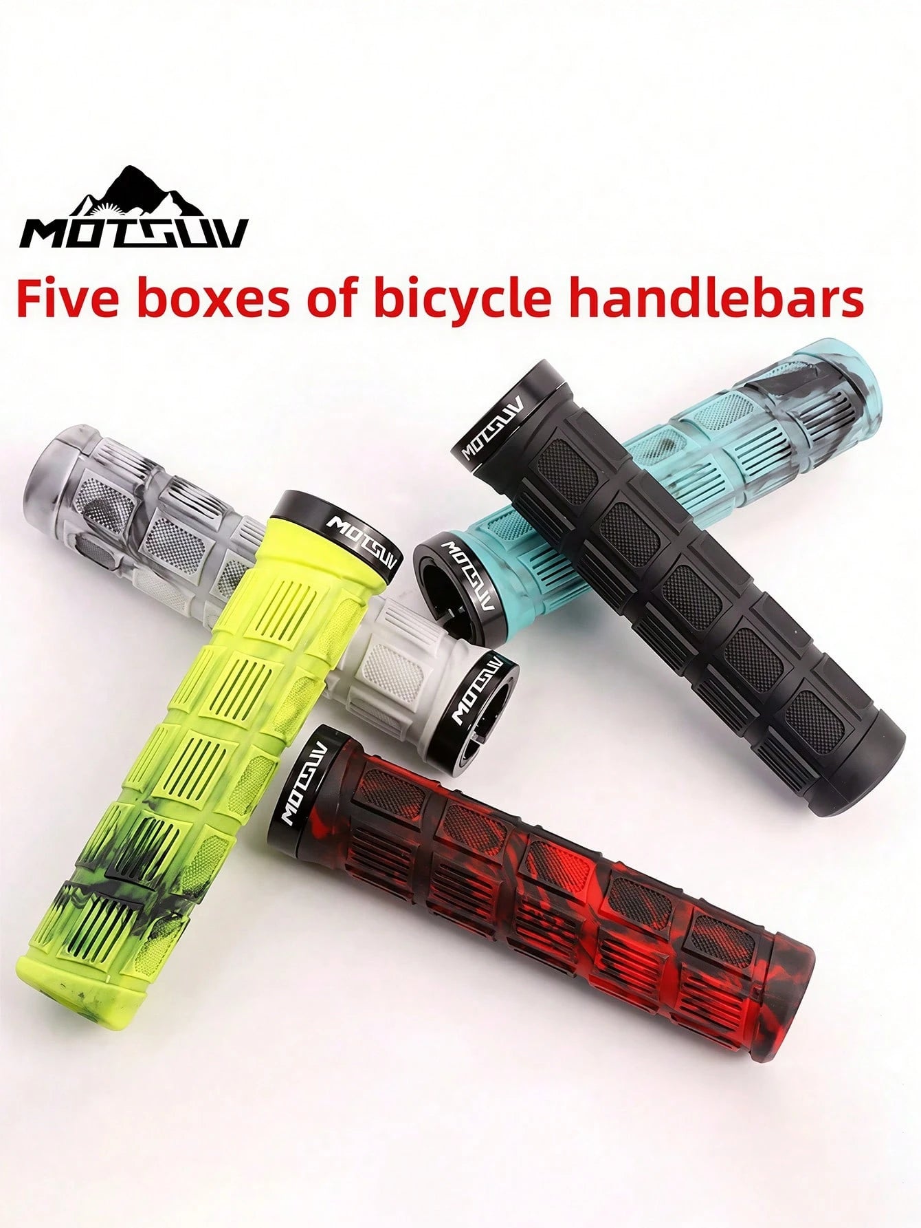 Universal Anti-Slip Bicycle Handlebar Grips, Shock-Absorbing Lock-On Lightweight Handlebar Covers, Suitable For Men And Women, Mountain Bike, BMX, Folding Bike, Fixed Gear Bike, Motorcycle, Bicycle Ac