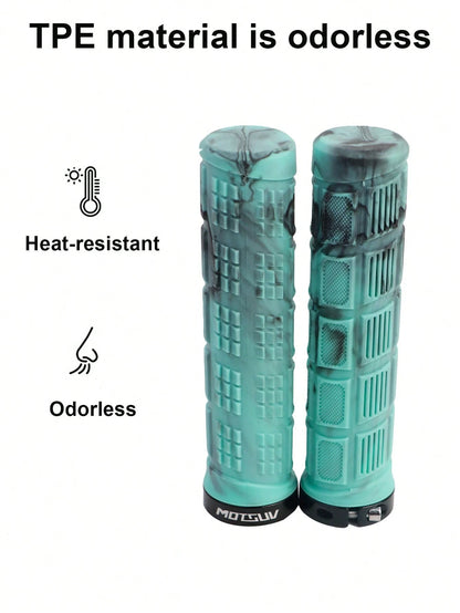 Universal Anti-Slip Bicycle Handlebar Grips, Shock-Absorbing Lock-On Lightweight Handlebar Covers, Suitable For Men And Women, Mountain Bike, BMX, Folding Bike, Fixed Gear Bike, Motorcycle, Bicycle Ac