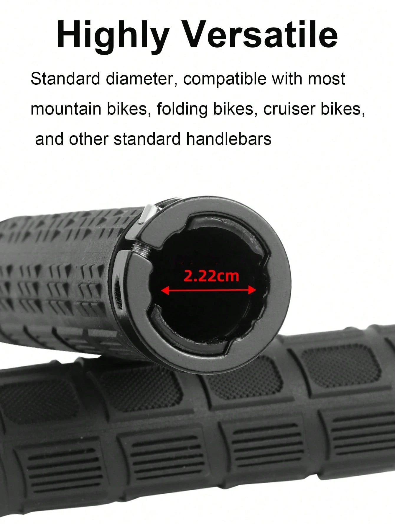 Universal Anti-Slip Bicycle Handlebar Grips, Shock-Absorbing Lock-On Lightweight Handlebar Covers, Suitable For Men And Women, Mountain Bike, BMX, Folding Bike, Fixed Gear Bike, Motorcycle, Bicycle Ac