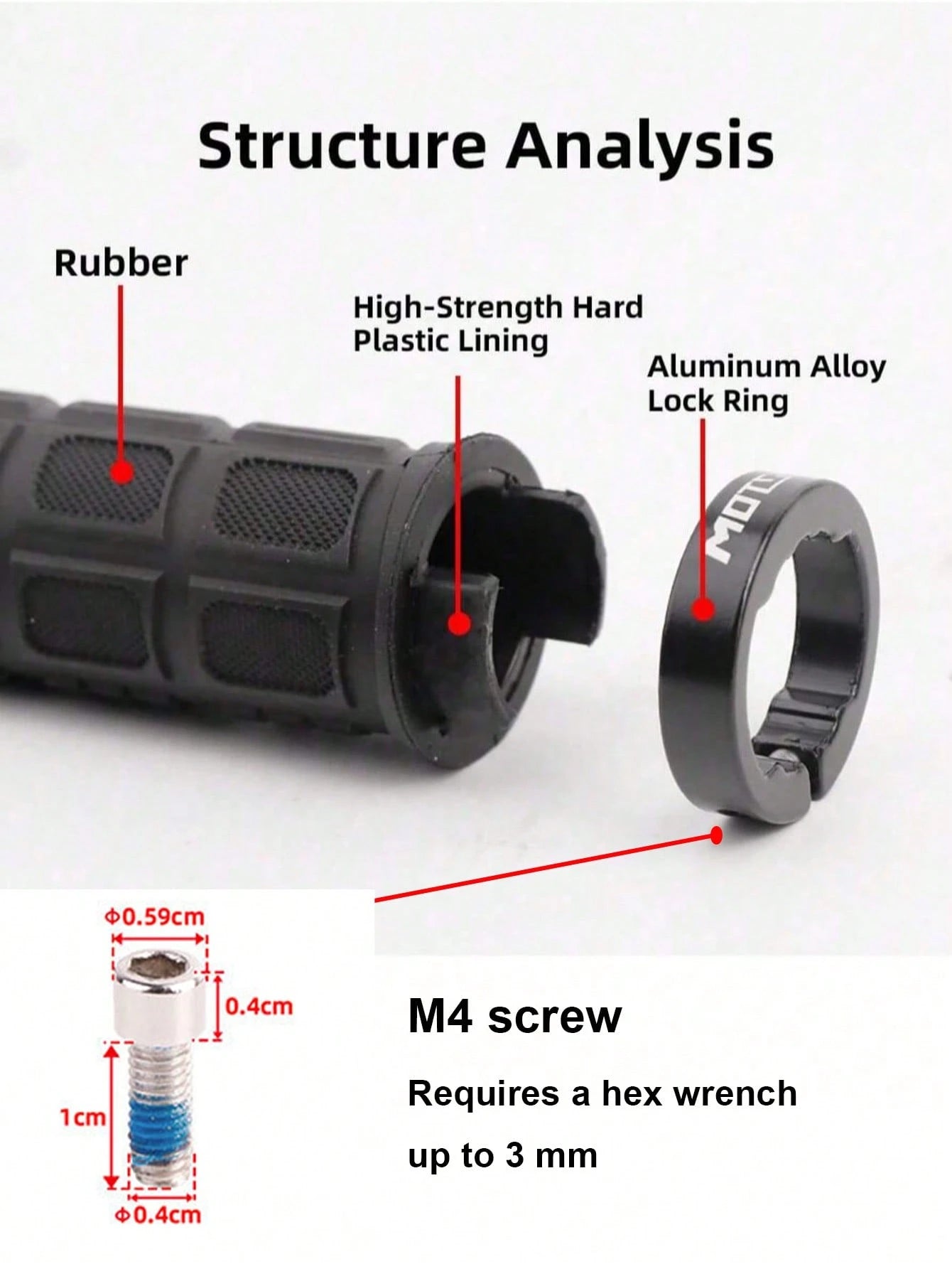 Universal Anti-Slip Bicycle Handlebar Grips, Shock-Absorbing Lock-On Lightweight Handlebar Covers, Suitable For Men And Women, Mountain Bike, BMX, Folding Bike, Fixed Gear Bike, Motorcycle, Bicycle Ac