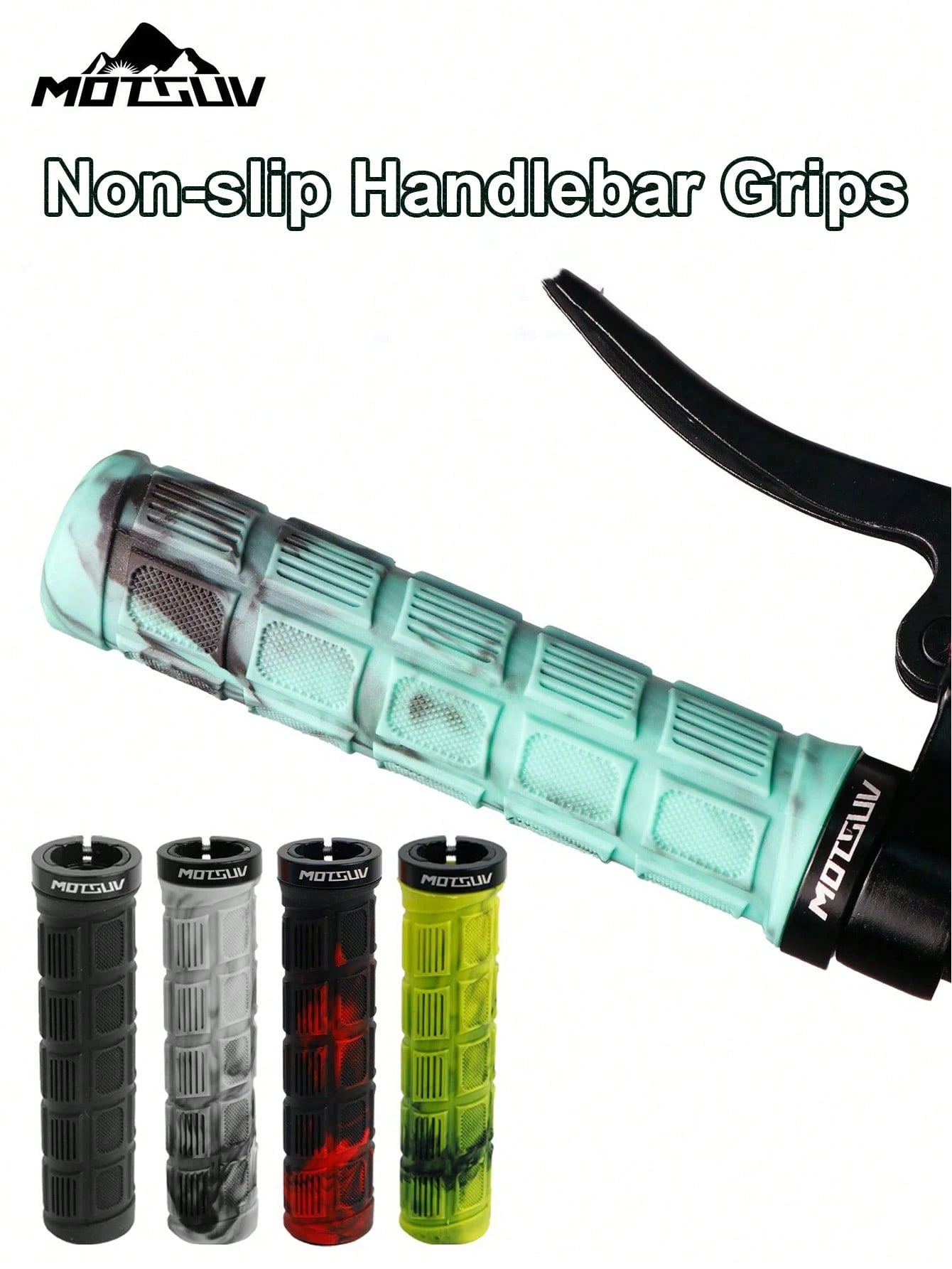 Universal Anti-Slip Bicycle Handlebar Grips, Shock-Absorbing Lock-On Lightweight Handlebar Covers, Suitable For Men And Women, Mountain Bike, BMX, Folding Bike, Fixed Gear Bike, Motorcycle, Bicycle Ac