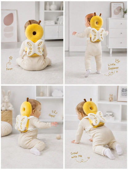 Upgraded Baby Anti-Fall Pillow, Thickened And Widened Toddler Protection Pad, Baby Head Anti-Fall Protective Pillow, Suitable For Toddling And Crawling Babies, Adjustable Baby Head Protection Pad, Bre