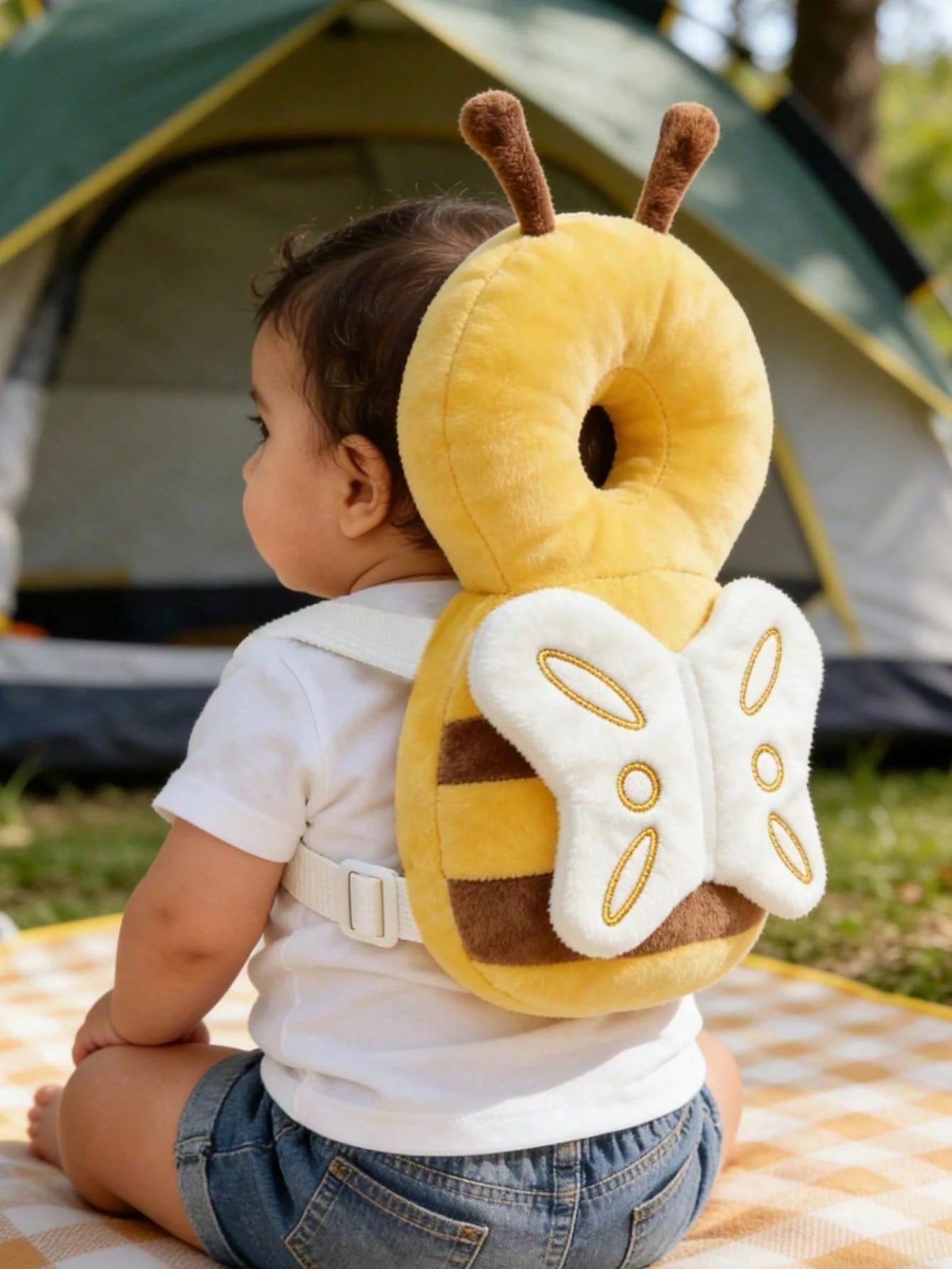 Upgraded Baby Anti-Fall Pillow, Thickened And Widened Toddler Protection Pad, Baby Head Anti-Fall Protective Pillow, Suitable For Toddling And Crawling Babies, Adjustable Baby Head Protection Pad, Bre