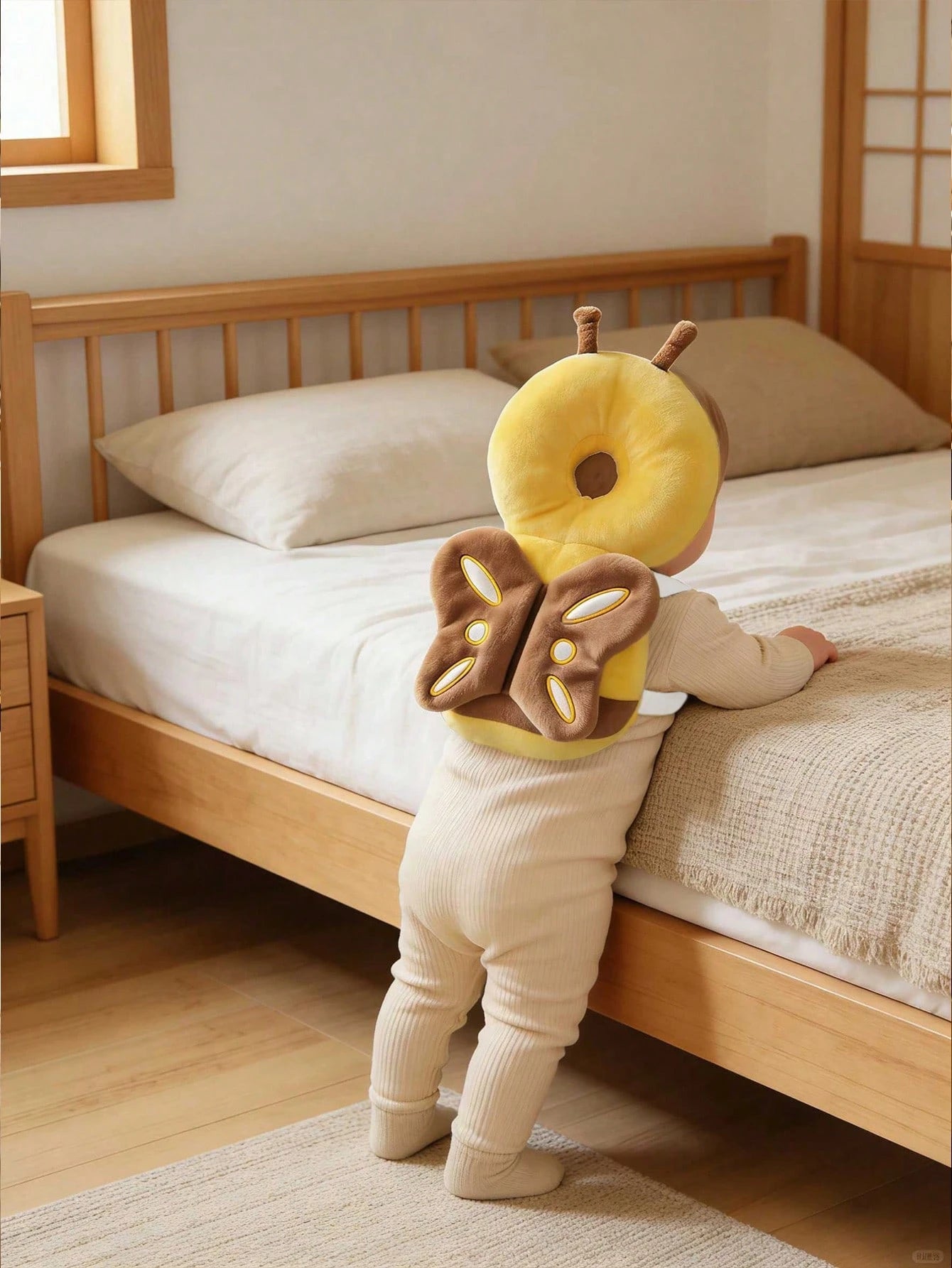 Upgraded Baby Anti-Fall Pillow, Thickened & Widened Walking Protection Pad, Baby Head Protection Pillow Suitable For Toddlers Learning To Walk And Crawl, Adjustable Baby Head Protection Pad, Breathabl