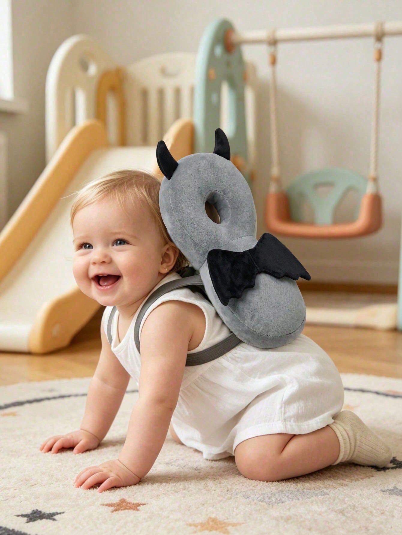 Upgraded Baby Anti-Fall Pillow, Thickened & Widened Toddler Walking Protection Pad, Baby Head Protection Cushion Suitable For Toddlers Learning To Walk And Crawl, Adjustable Baby Head Protection Pad