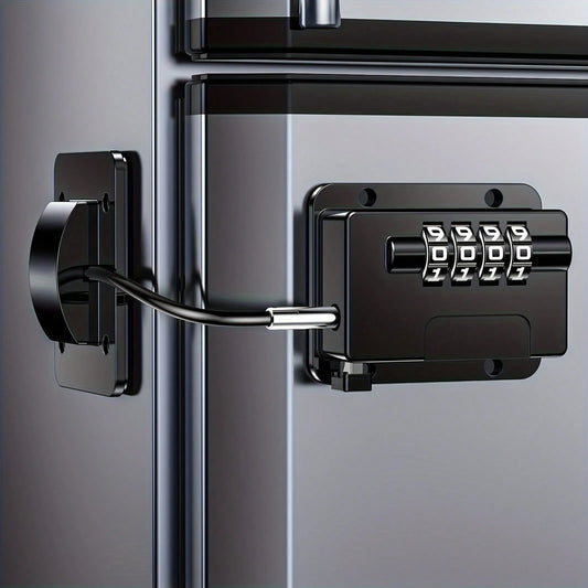 Upgraded Refrigerator Password Lock, Upright Freezer Lock, Cabinet Lock With Password, Child Safety Lock, Black