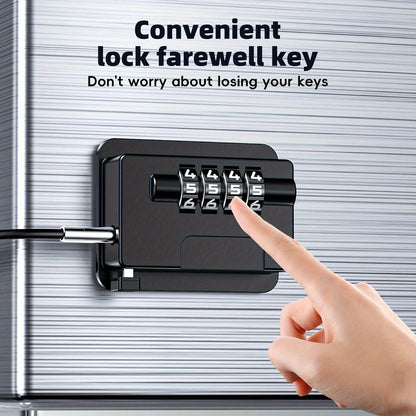 Upgraded Refrigerator Password Lock, Upright Freezer Lock, Cabinet Lock With Password, Child Safety Lock, Black
