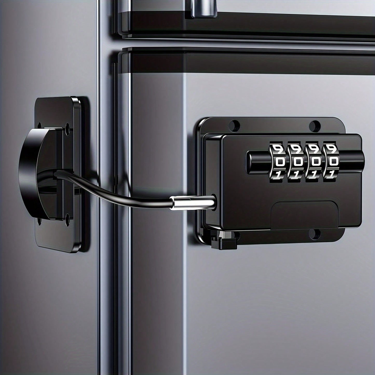 Upgraded Refrigerator Password Lock, Upright Freezer Lock, Cabinet Lock With Password, Child Safety Lock, Black