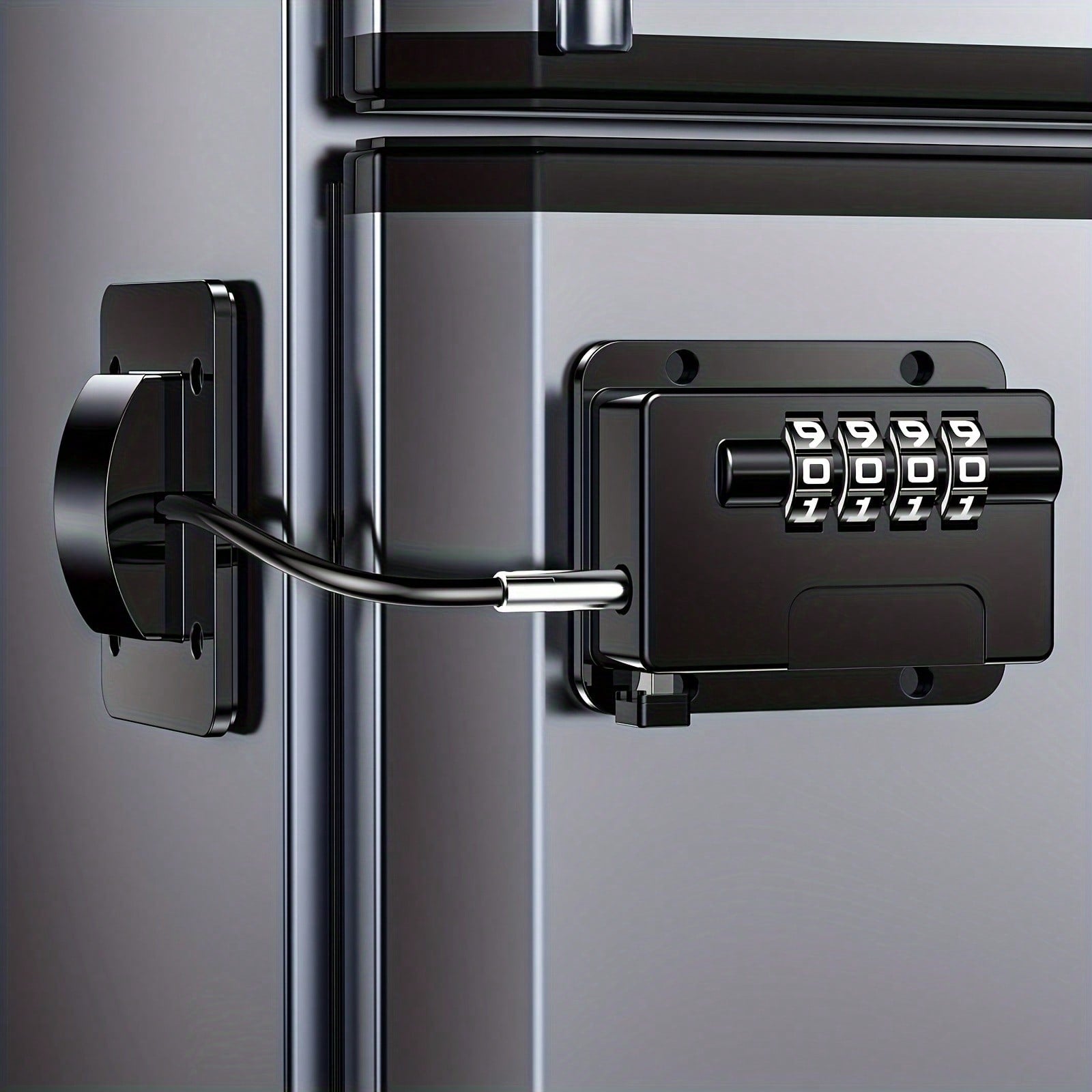 Upgraded Refrigerator Password Lock, Upright Freezer Lock, Cabinet Lock With Password, Child Safety Lock, Black