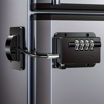 Upgraded Refrigerator Password Lock, Upright Freezer Lock, Cabinet Lock With Password, Child Safety Lock, Black