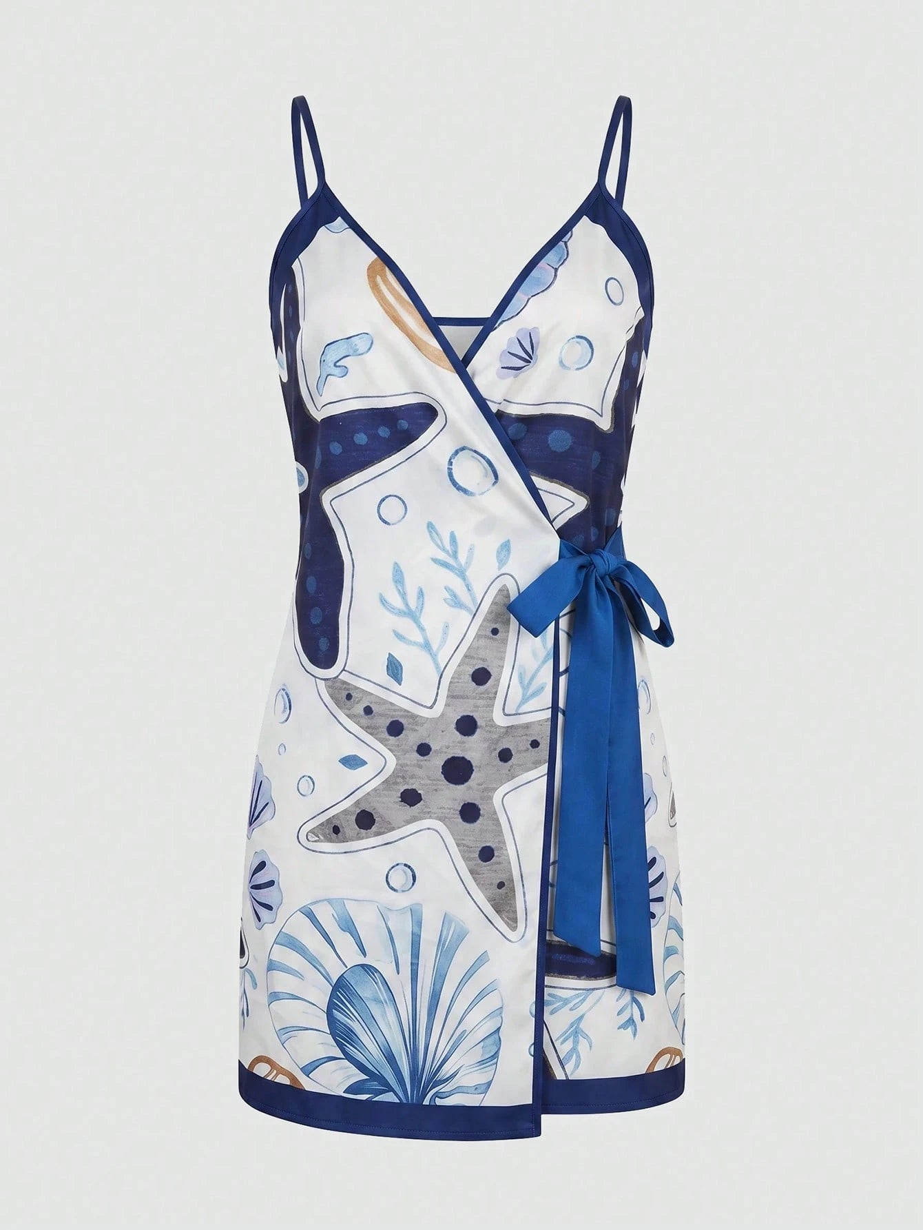 Vaclyn South American Floral Print Chiffon Cover Up For Women