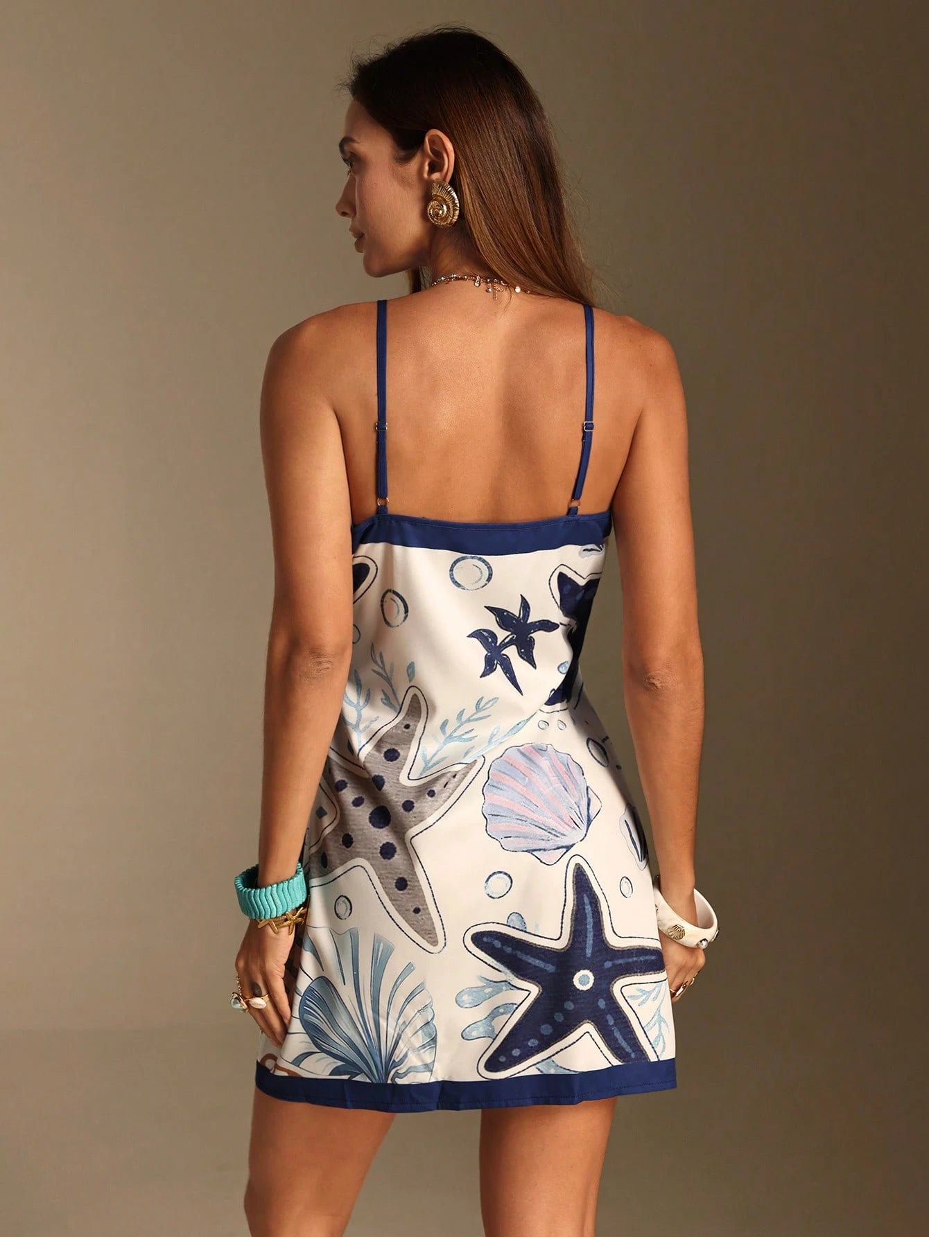 Vaclyn South American Floral Print Chiffon Cover Up For Women