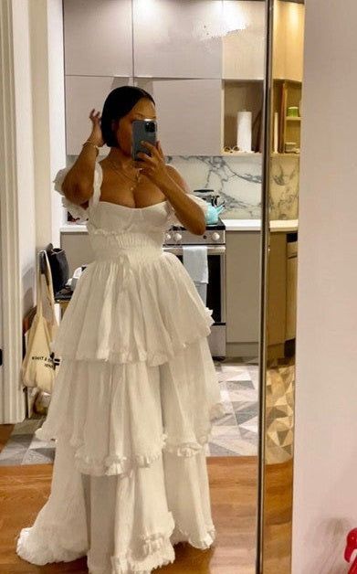Vintage Ruffle Prom Dresses A-line Evening Party Dress Plus Size Friendly,AST2313