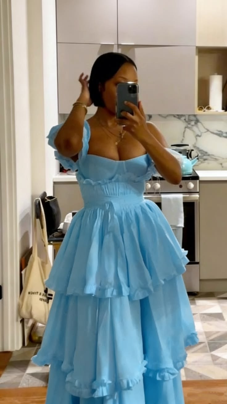 Vintage Ruffle Prom Dresses A-line Evening Party Dress Plus Size Friendly,AST2313