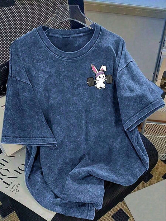Vintage Washed 's Minimalist Printed Round Neck Hort Leeve Washed Cotton T-Hirt CuteWashed T Hirt Ummer Tops Free People Inspired Clothes Graphic Te