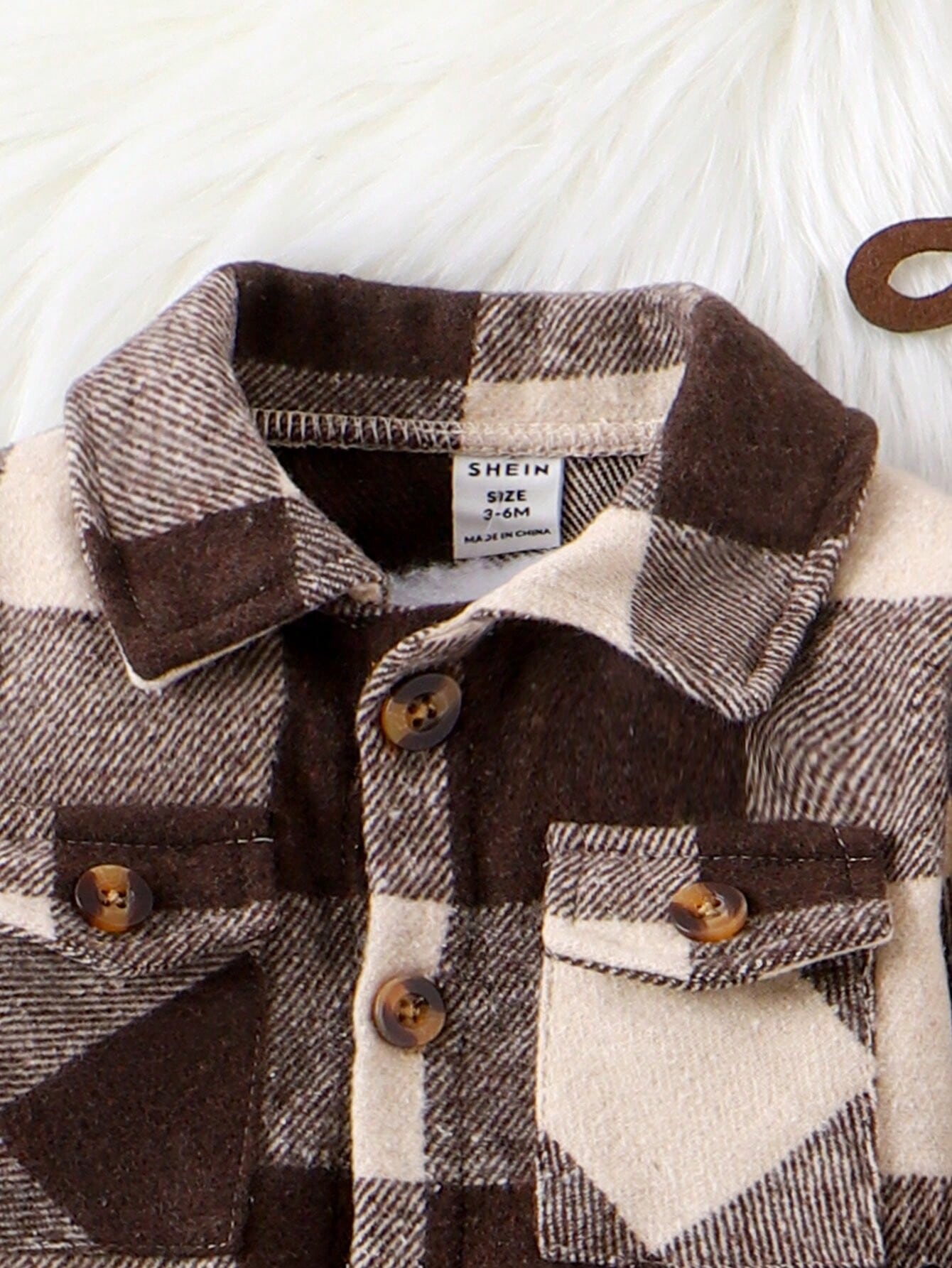 Vintaside Kids Baby Boy Spring & Autumn Casual Plaid Jacket And Solid Color Pants Set, For Christmas