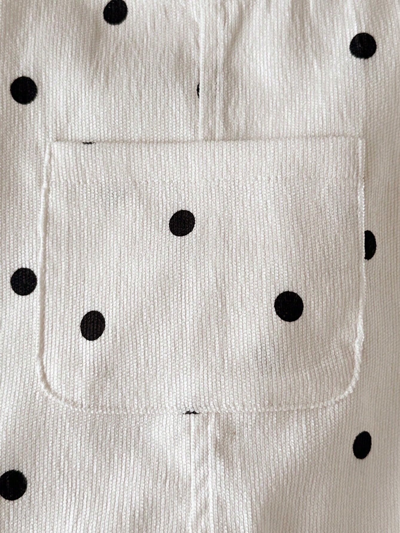 Vintaside Kids Baby Girls Spring/Autumn Polka Dot Top Overalls Jumpsuits Casual Style With Chest Pocket Decoration Outdoor And Leisure