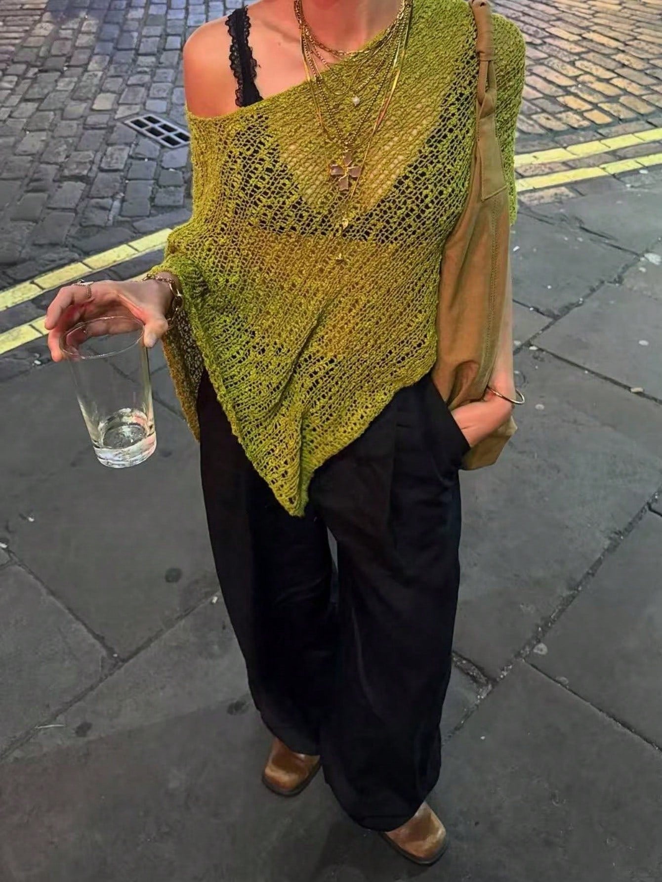 Vivid Style Women's Asymmetrical, Hollow, Casual Versatile, Vacation Beach, Party Fashion, Cape Shawl, Sun Protection, Loose Slouchy, Knit Cover Up, Outdoor Date Summer, Beach Party