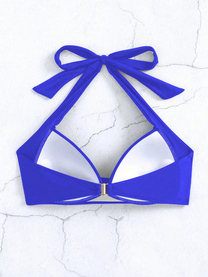 Voyashape Summer Beach Solid Color Halter Bikini Top