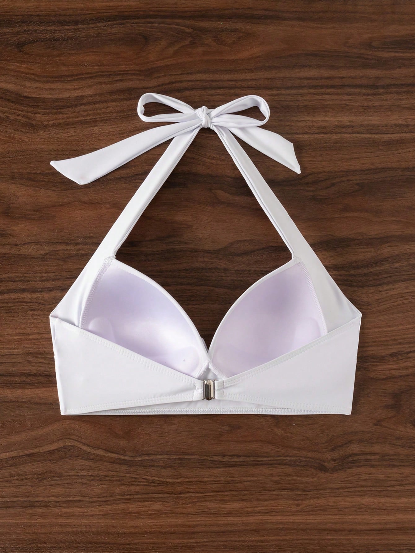Voyashape Summer Beach Solid Color Halterneck Swimwear Top