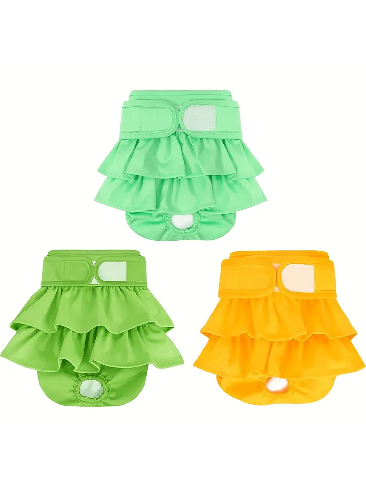 Washable Female Dog Diapers (3 Pack)-No Leak And Harassment Reusable Diapers For Doggy Female In Period-Highly Absorbent With Strong & Flexible Closure