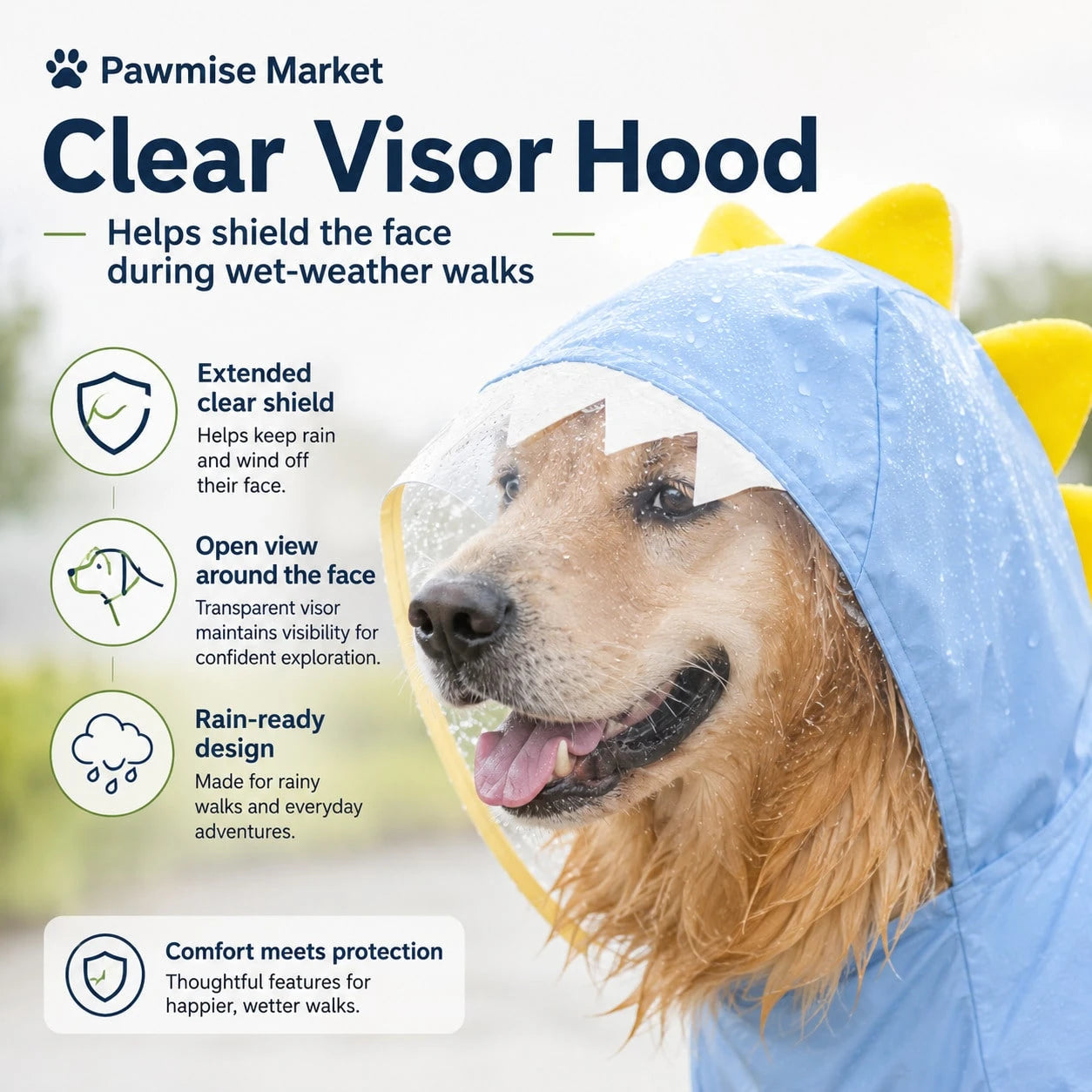 Waterproof Dog Raincoat Dinosaur Costume For Large Dogs, Full Body Coverage With 4 Legs & Tail Hoodie For Golden Retriever, Labrador