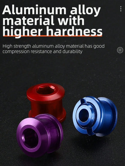WEST BIKING 5PCS Bicycle Single/Double Chainring Bolts Durable Aluminum Alloy Personalized Color Bike Parts For Men And Women