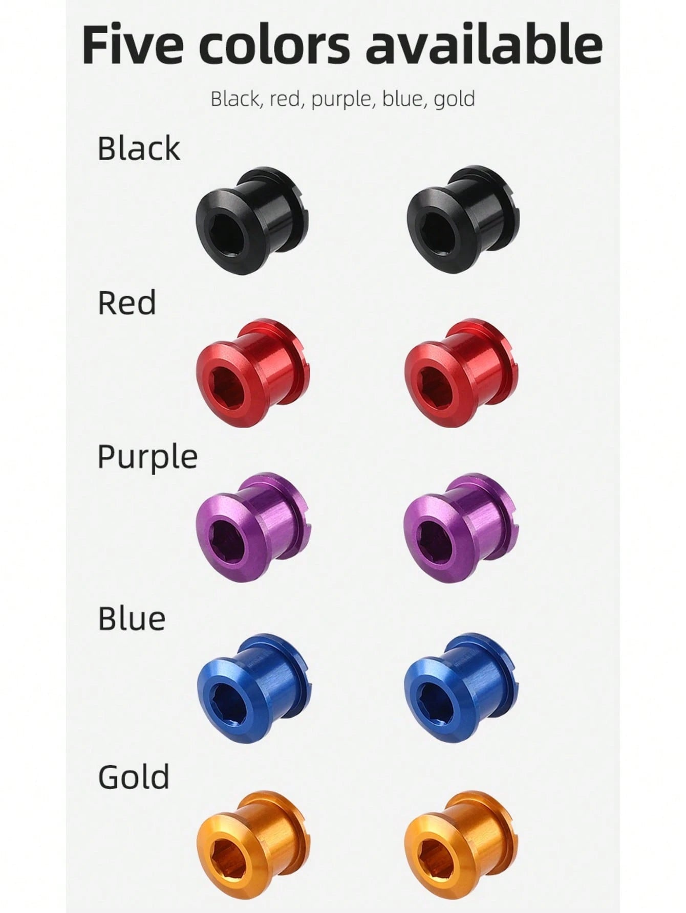 WEST BIKING 5PCS Bicycle Single/Double Chainring Bolts Durable Aluminum Alloy Personalized Color Bike Parts For Men And Women